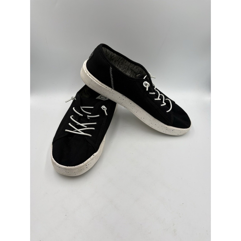 HEYDUDE Cody M Sport Mesh Black White Lace-Up Sneaker Mens 10 40391-001 - Picture 6 of 15